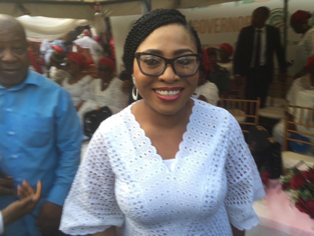 Wife of Lagos guber candidate Jandor addresses PDP members during unveiling