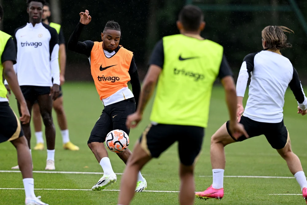 New Chelsea Signing Christopher Nkunku Takes Part in First Training Session at Cobham