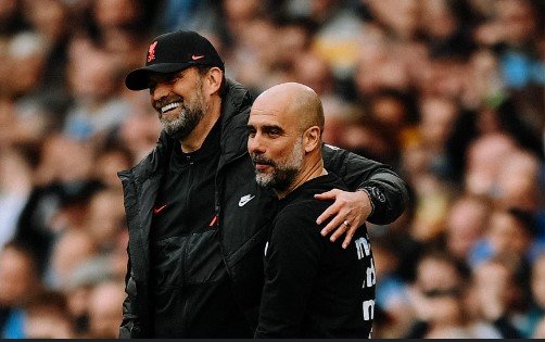 klopp of liverpool and guardiola of manchester city