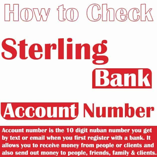 sterling bank account number