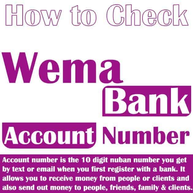 wema bank account number