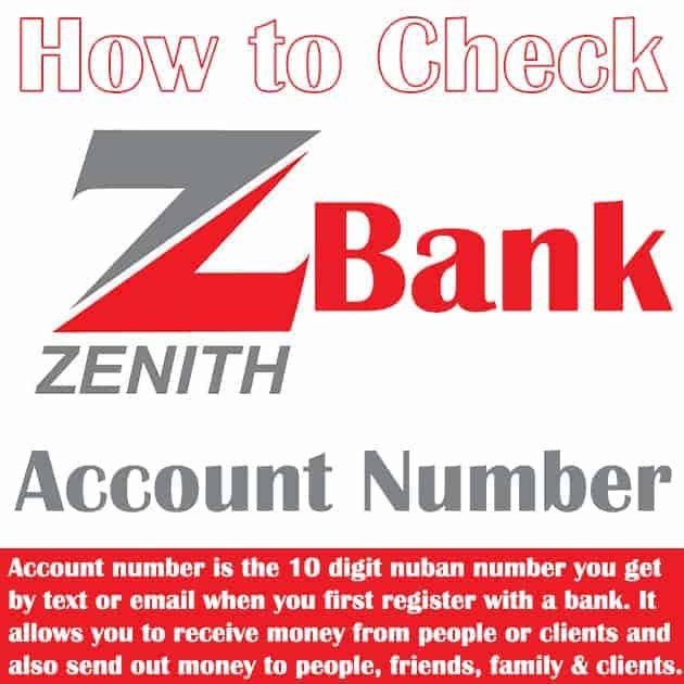 How To Check Zenith Bank Account Number On Phone