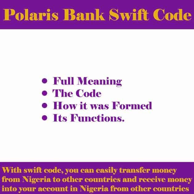 Polaris Bank Swift Code for all Branches - NaijNaira