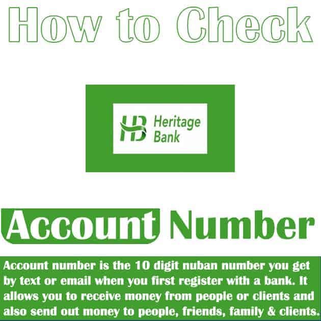 heritage bank account number