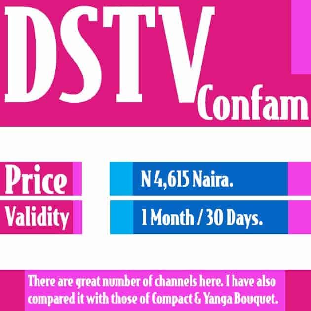 DStv Confam Channels List and Price in Nigeria (2024) NaijNaira