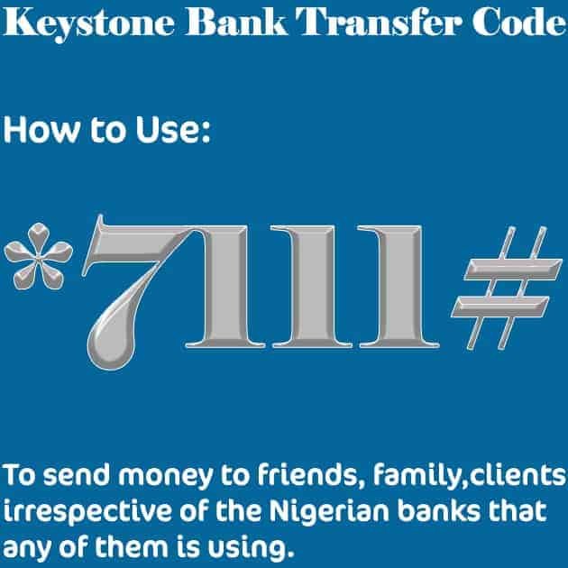 Keystone Bank Transfer Code